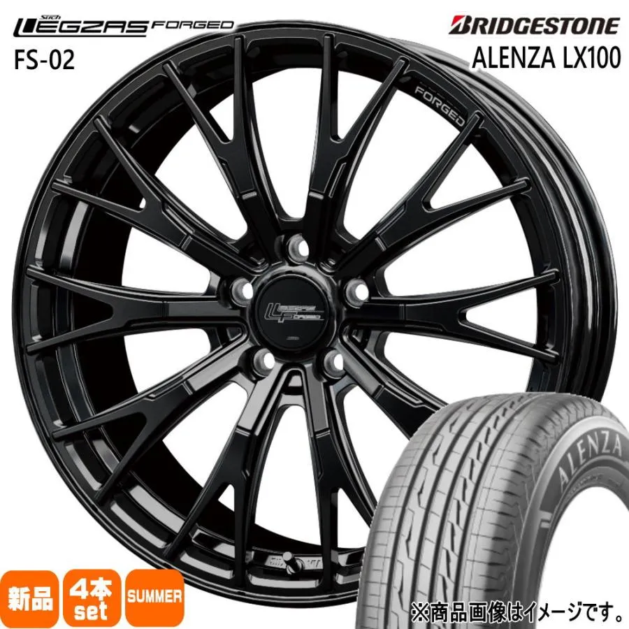 225/45R21 95W ブリヂストン ALENZA LX100 夏用 サマータイヤ LEGZAS FORGED FS-02 クラウンクロス 専用