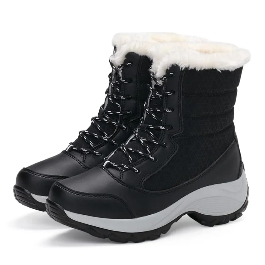 【並行輸入品】NIOKIT Women's Waterproof Winter Ankle Snow Boots Comfort Rain W