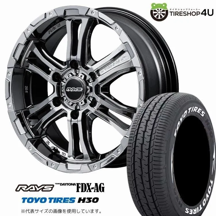 4本セット RAYS DAYTONA FDX-AG 17x6.5J 6/139.7+48 SNL TOYO トーヨー H30 215/60R17 ホワイトレター キャラバン NV350 E26 カスタム