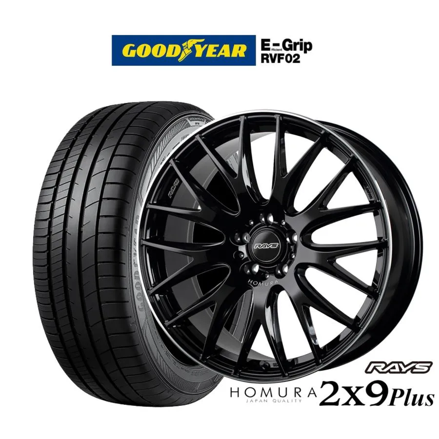 サマータイヤ ホイール4本セット レイズ HOMURA ホムラ 2×9 Plus グッドイヤー エフィシエント グリップ RVF02 245/35R20