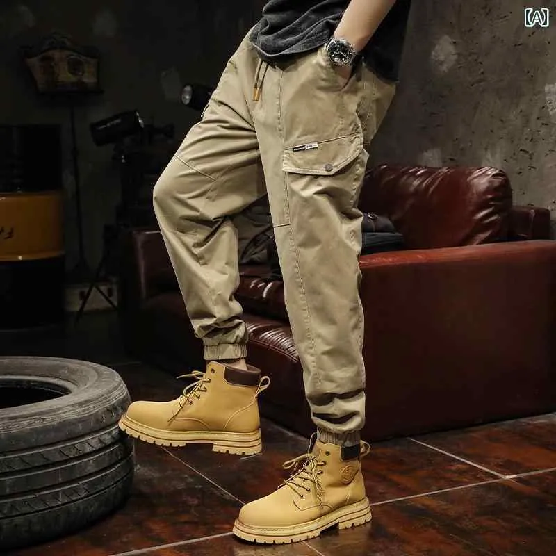 メンズ 男性用 ファッション オシャレ シンプル 大人 かっこいい ストリート ヒップホップ HipHop 春秋 ルーズ ピュアコットン カジュアル パンツ
