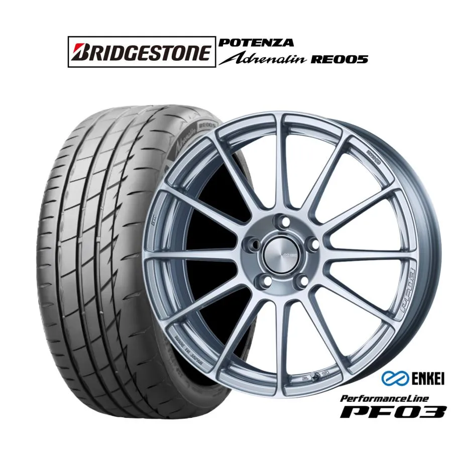 サマータイヤ ホイール4本セット エンケイ PF03  ブリヂストン POTENZA ポテンザ Adrenalin(アドレナリン) RE005 215/45R18