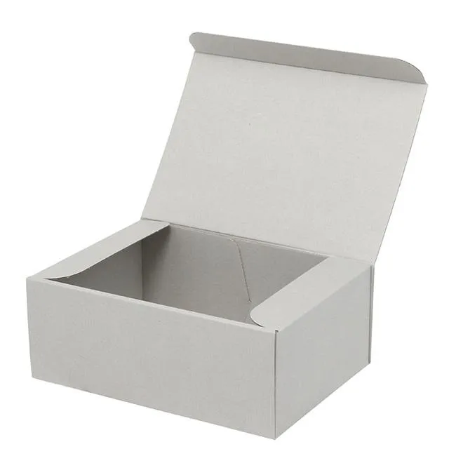 ナチュラルグレーBOX 260×180×100 サック式 (縦260 横180 高さ100 材質Eフルート段ボール) 50枚