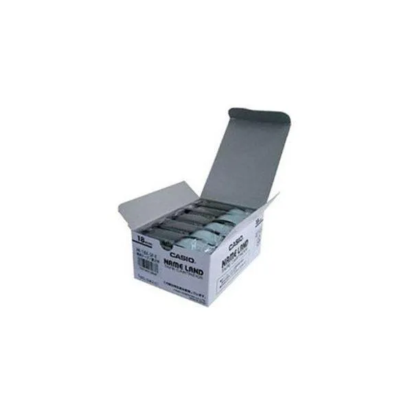 CASIO ネームランド（NAME LAND） スタンダードテープ （透明テープ／黒文字／18mm幅・5本入） XR-18X-5P-E[21]