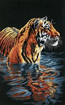 【中古】Tiger Chilling Out Counted Cross Stitch Kit-9\"X14\" 18 Count (並行輸入品)