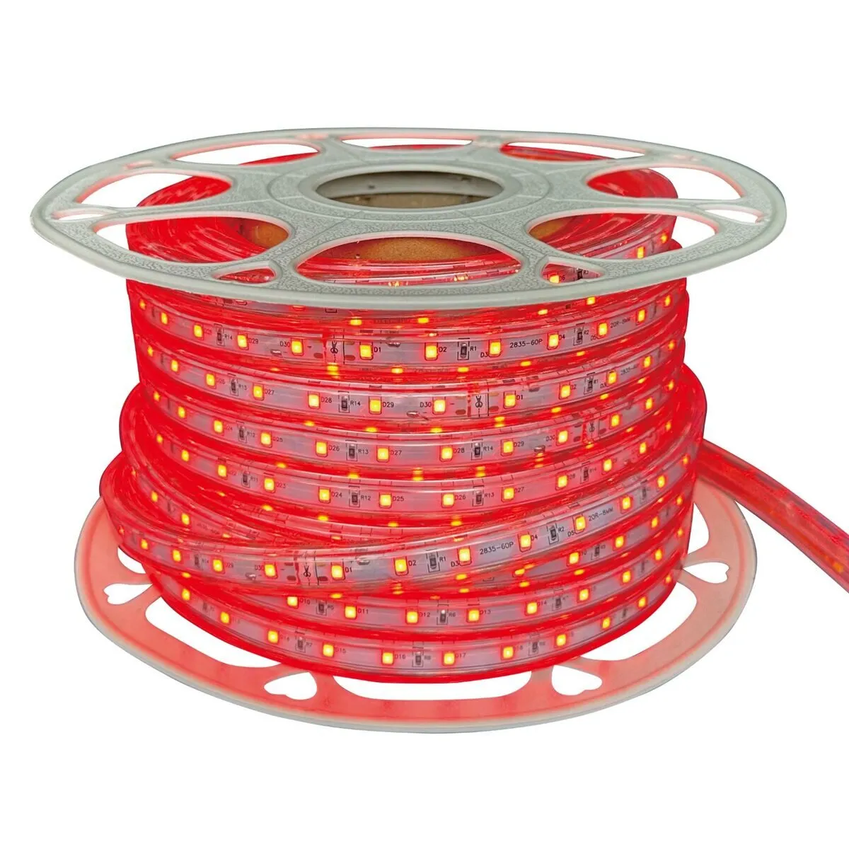 富士倉 LED ロープライト 片面発光 20m 電源付 赤色光 FRL-R20M
