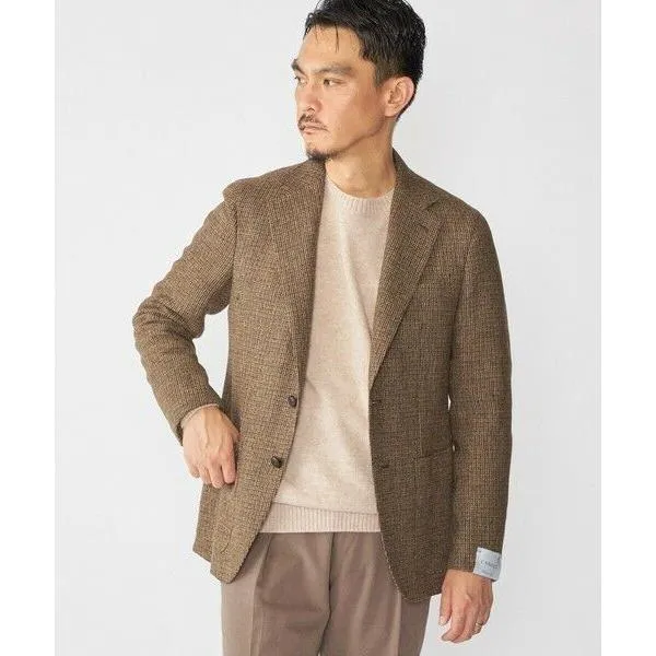 SHIPS / シップス 【SHIPS別注】CARUSO: AIDA ハウンドトゥース ツイード ジャケット