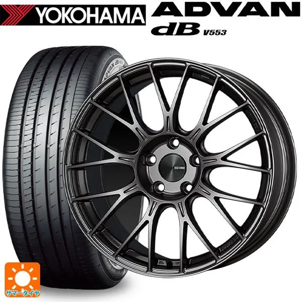 送料無料 サマータイヤホイール 4本セット 225/55R19 103V XL ヨコハマ アドバンデシベル V553 正規品 エンケイ パフォーマンス