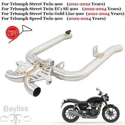 【並行輸入品】 トライアンフ ストリート ツイン ec1 se 900 900-2022 ゴールドライン 2024-900用バイク排気システム