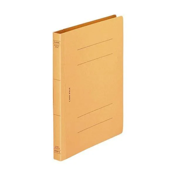 (まとめ) ライオン事務器 フラットファイル(環境)樹脂押え具 A5タテ 150枚収容 背幅18mm 黄 A-537KA5S 1セット(10冊) 〔×10セット〕[21]