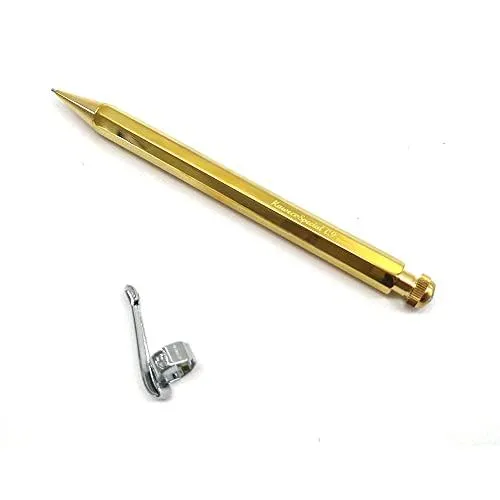 カヴェコ KAWECO 専用クリップ付き SPECIAL スペシャル ペンシル ブラス 0.9mm 細身のボディーにクラシックなデザイン