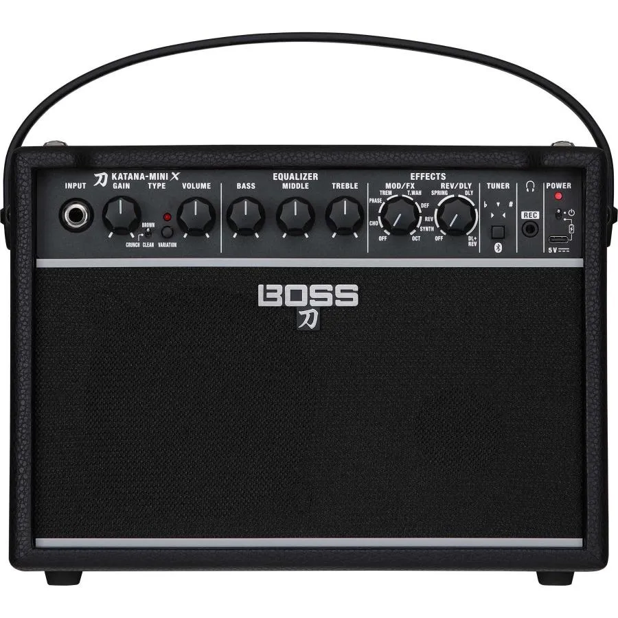 BOSS ボス KATANA-MINI X ギターアンプ ミニアンプ 10W ベース エレアコ 対応 Bluetooth搭載 充電式バッテリー内蔵