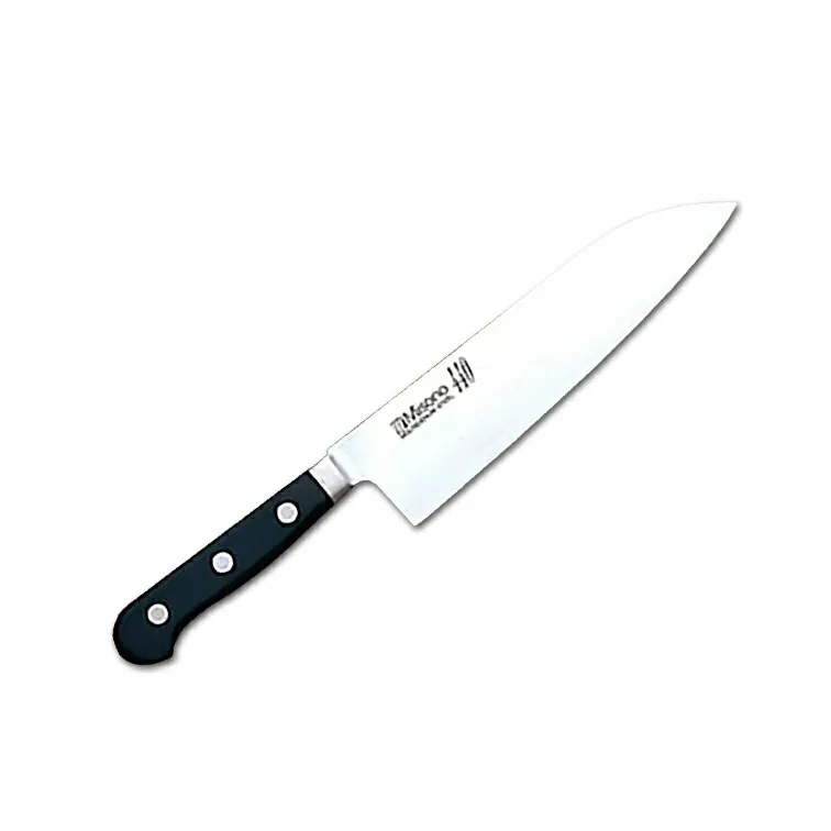 Misono ミソノ  440 16クローム鋼 ツバ付三徳180ｍｍ 881 ( misono 日本製 包丁 キッチン ナイフ 切れ 調理 器具 木柄 ギフト プレゼント ラッピング  祝い 新生活 送料無料 贈り物 プレゼント  両刃 万能 三徳 さんとく ステンレス 関 刃物  )