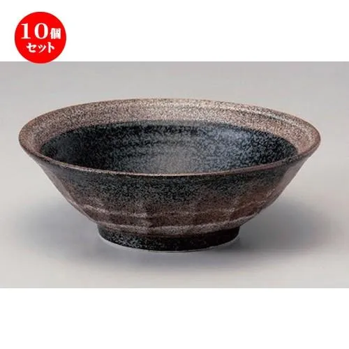 10個セット ☆ ラーメン鉢 ☆古窯6.8ケズリ丼 [ 20.5 x 8.3cm 740g ] 【 ラーメン店 中華食器 飲食店 業務用 】