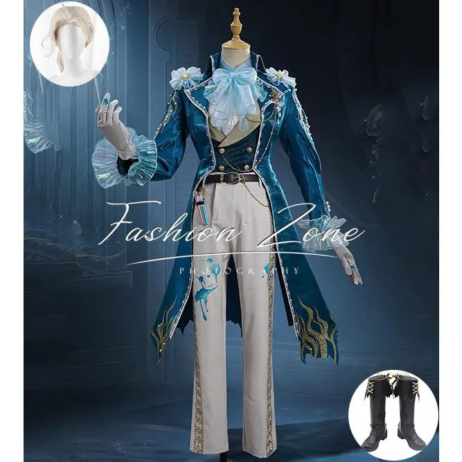 送料無料◆IdentityV 第五人格 風 作曲家 幽霊帆  コスプレ衣装 ウィッグ 靴   cosplay  ハロウィン  演出服  変装