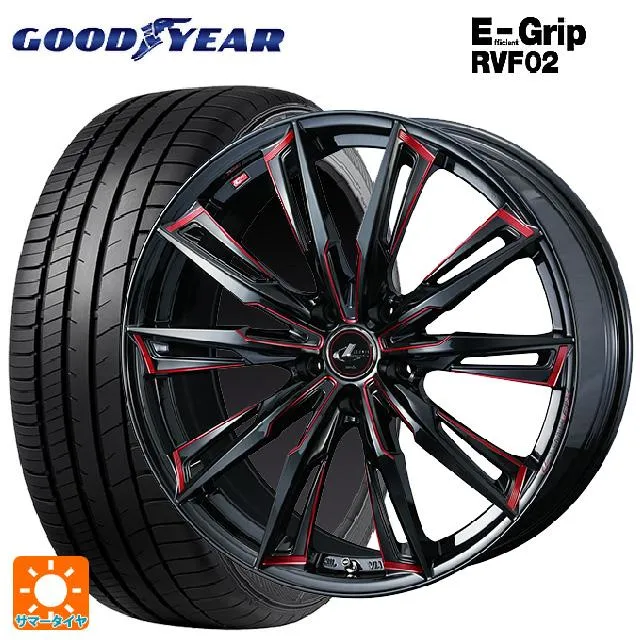 送料無料 サマータイヤホイールセット 245/45R19 102W XL グッドイヤー エフィシェントグリップ RVF02 ウェッズ レオニス GX