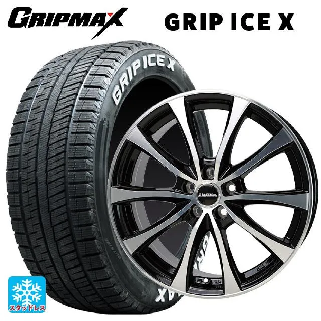 送料無料 スタッドレスタイヤホイール 4本セット 215/60R16 95T グリップマックス グリップアイスX ホワイトレター ホットスタッフ ラフ