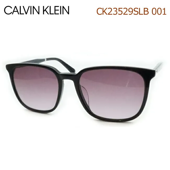 Calvin Klein カルバンクラインサングラス CK23529SLB 001 ブラック セル メンズ レディース UVカット ケース付 【最短発送】