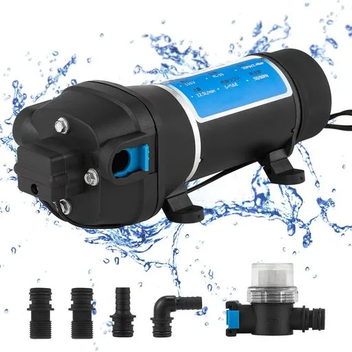 NEWTRYダイヤフラム水ポンプ給水排水ポンプ家庭用水ポンプ12.5L/min揚程25m35Psi圧力スイッチ自吸式液体充填、キャンピングカー、家庭用水加圧吸い上げ排水大流量(110V)