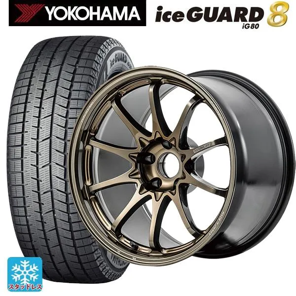 トヨタ GR86(ZN8)用 2025年製 225/40R18 92Q XL ヨコハマ アイスガード8(IG80) ボルクレーシング CE28N プラ