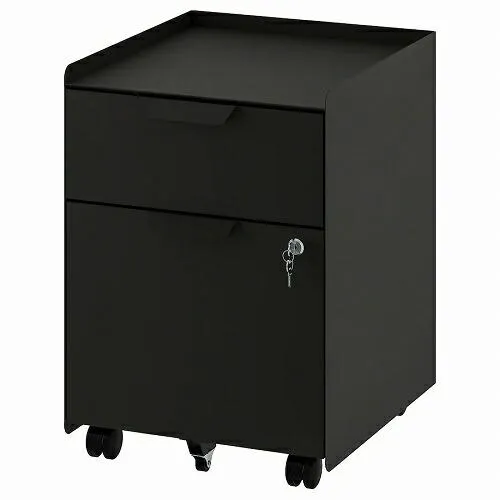 IKEA イケア 引き出しユニット（引き出し×2） キャスター付き チャコール m80474863 TROTTEN トロッテン
