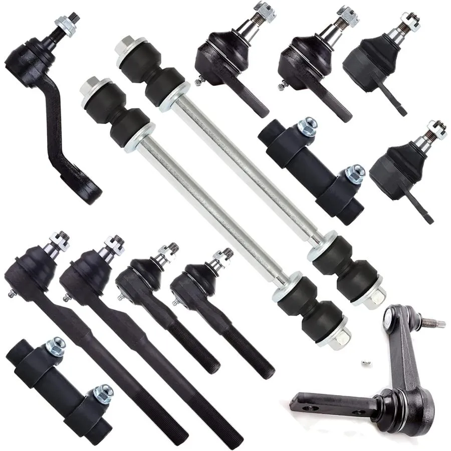 【並行輸入品】 SOSOPART 14pc Set Front Suspension Kit Idler Arm Inner Outer Tie Ro