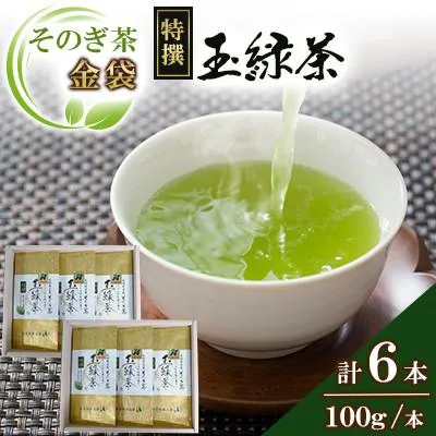 ふるさと納税 東彼杵町 そのぎ茶金袋【お勧め】(100g×3本)×2箱セット【有限会社西海園】(東彼杵町)