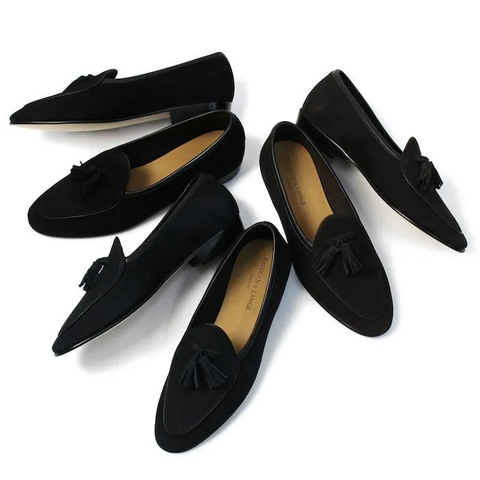 ボードイン アンド ランジ / BAUDOIN ＆ LANGE / ベルジャンシューズ / スエード / タッセルローファー / SAGAN CLASSIC TASSELS / 返品・交換可能