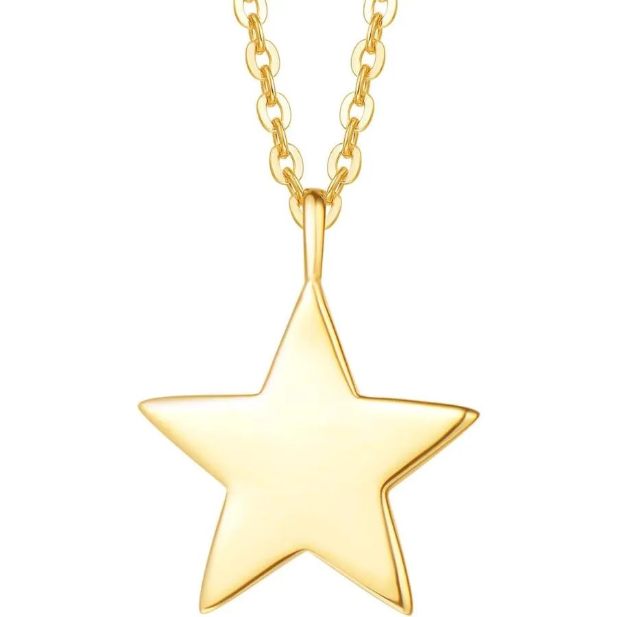 【並行輸入品】14K ソリッドゴールド 華奢 小さなステートメントチャーム 星/月/太陽/ロック/蝶/ハートペンダントネックレス ファインジュエリー