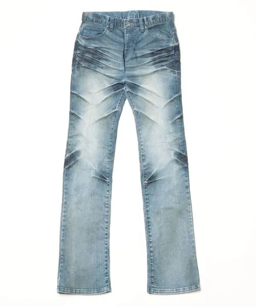 ジーンズ TORNADO MART∴ミストバーンケミカルシューカットデニム メンズ