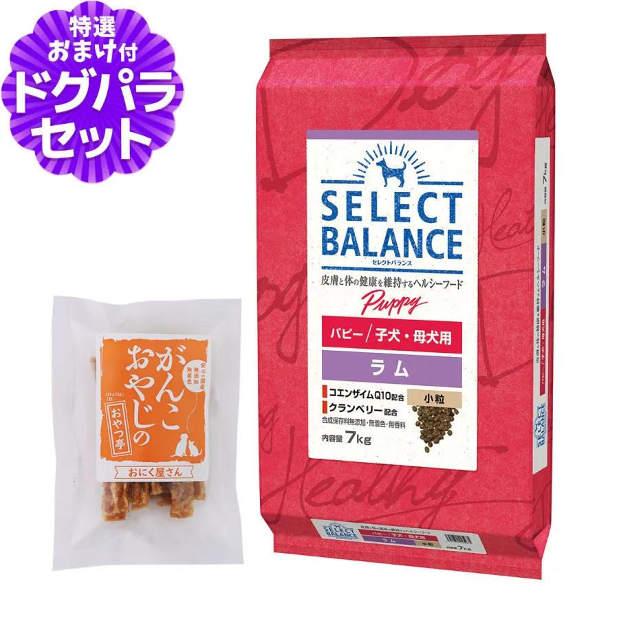 セレクトバランス パピー ラム 小粒 7kg+国産たじま鶏ジャーキー20g