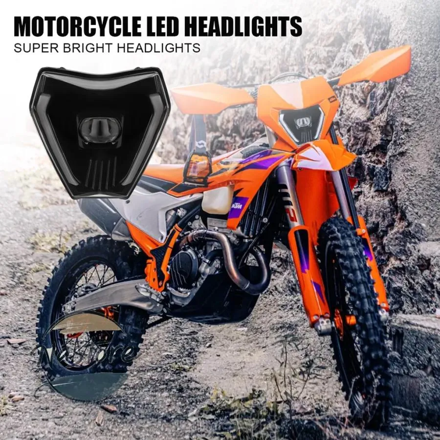 並行輸入品 KTM バイク ヘッドライト eマーク認定 led exc xcf sx sxf smr tc te 125 250 モトクロス カスタムパーツ 部品 アクセサリー