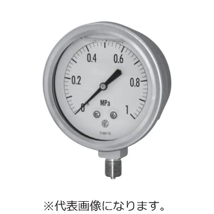 長野計器 グリセリン入圧力計（-0.1～0.2MPa） ( GV42-143X-0.1/0.2MPA )