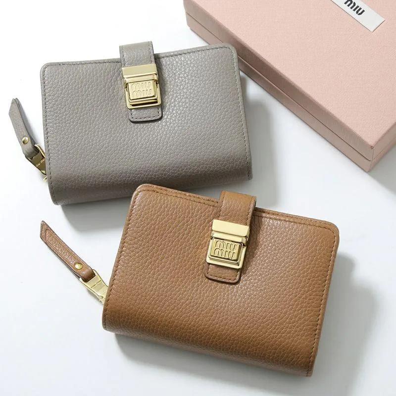 MIUMIU ミュウミュウ 二つ折り財布 5ML053 2F8V レディース レザー ミニ財布 カラー2色