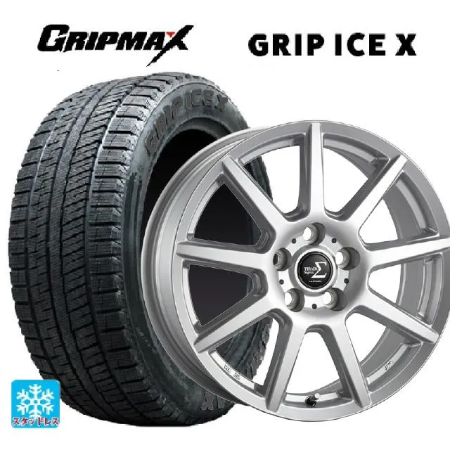 送料無料 スタッドレスタイヤホイールセット 165/60R15 77Q グリップマックス グリップアイスX ブラックレター 阿部商会 ラ・ストラーダ