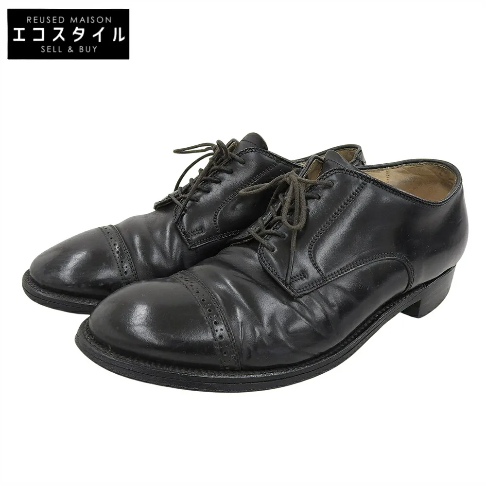 Alden オールデン 56251 パンチドキャップトゥ ブラック コードバン シューズ メンズ 7 シューズ 7 ブラック メンズ 【中古】