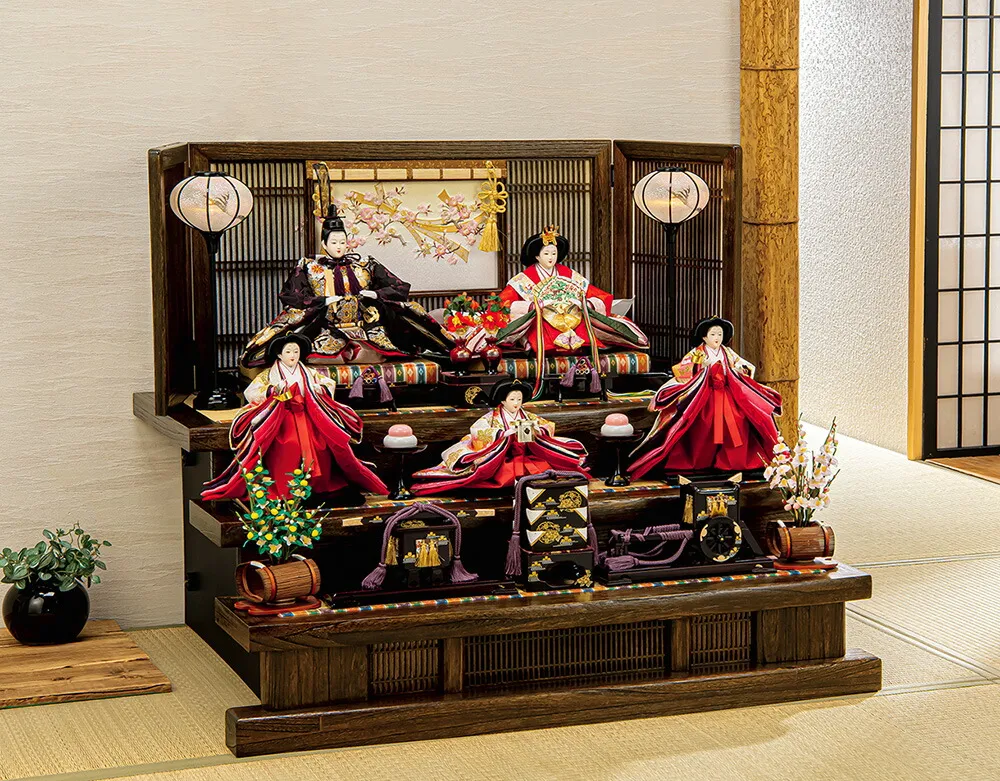 雛人形 ひな人形 お雛様 おひなさま かわいい 手作り 新作 秀光 限定品 送料無料 初節句 ひな祭り 五人 5人 豪華 3段 三段 男雛 女雛 買得 お得 人気 ランキング P80104