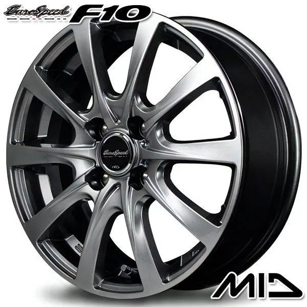 オールシーズンタイヤ ホイールセット 165/60R14インチ 4H100 MID F10 メタリックグレー ハンコック キナジー 4S2 H750