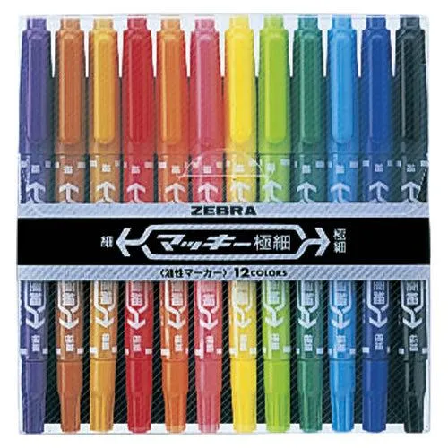 ★まとめ買い★ゼブラ マッキー極細 12色セットC MCF-12C ×10個【返品・交換・キャンセル不可】【イージャパンモール】