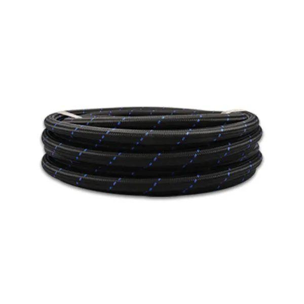 【USA在庫あり】 vib11968B Vibrant -8 AN Two-Tone ブラック/ブルー ナイロン Braided Flex ホース (10フィートロール) JP店