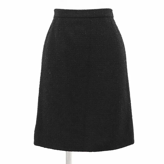 【SALE】CHANEL BOUTIQUE シャネル ブティック ヴィンテージ ツイードスカート 96A P08103 ウール混 ボトムス レディース サイズ 38 ブラック 黒 フランス製 カール・ラガーフェルド期【中古】