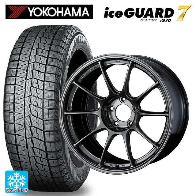 送料無料 スタッドレスタイヤホイール 4本セット 2025年製 225/40R19 93Q ヨコハマ アイスガード7(IG70) # ウェッズ ウェッ