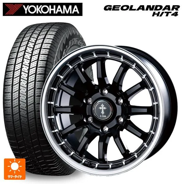 送料無料 サマータイヤホイール 4本セット 265/70R17 116H XL ヨコハマ ジオランダー HT4 G062 正規品 インターミラノ クロ