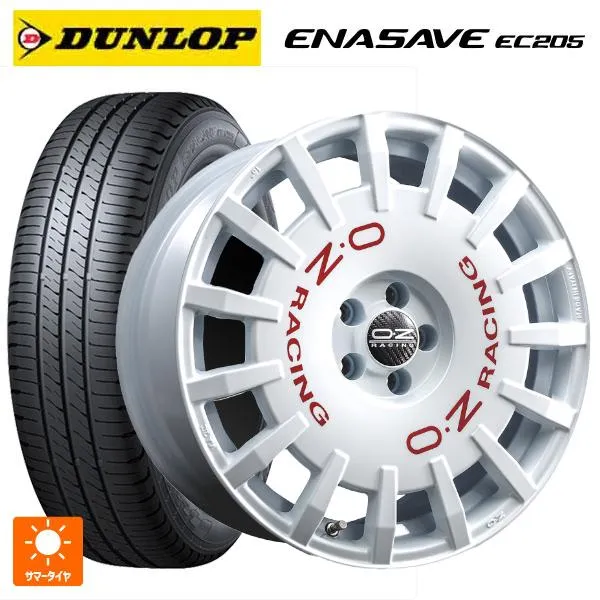送料無料 サマータイヤホイール 4本セット 215/50R18 92V ダンロップ エナセーブEC205 オーゼット レーシング ラリーレーシング 1