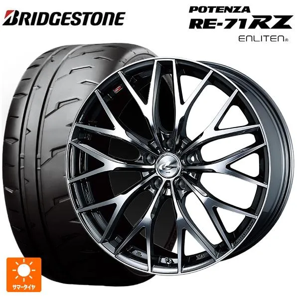 送料無料 サマータイヤホイール 4本セット 225/40R19 93W XL ブリヂストン ポテンザ RE-71RZ 正規品 ウェッズ レオニス MX