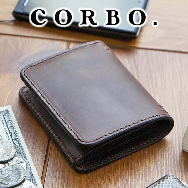 コルボ 3年保証付 CORBO. コルボ -Libro- リーブロシリーズ 小銭入れ付き二つ折り ミニ財布 8LF-9422