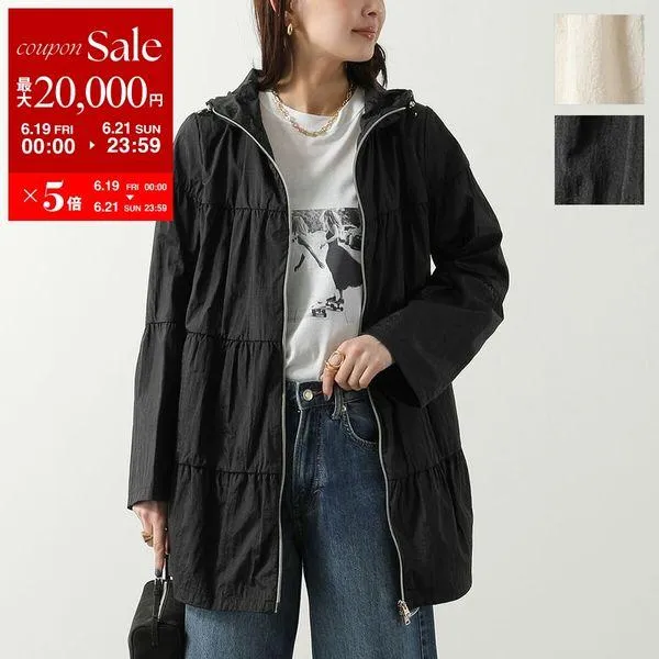 HERNO ヘルノ ジャケット GC000573D 12701 レディース フード付き ナイロン Aライン シャンテリー ジップアップ 軽量 カラー2色