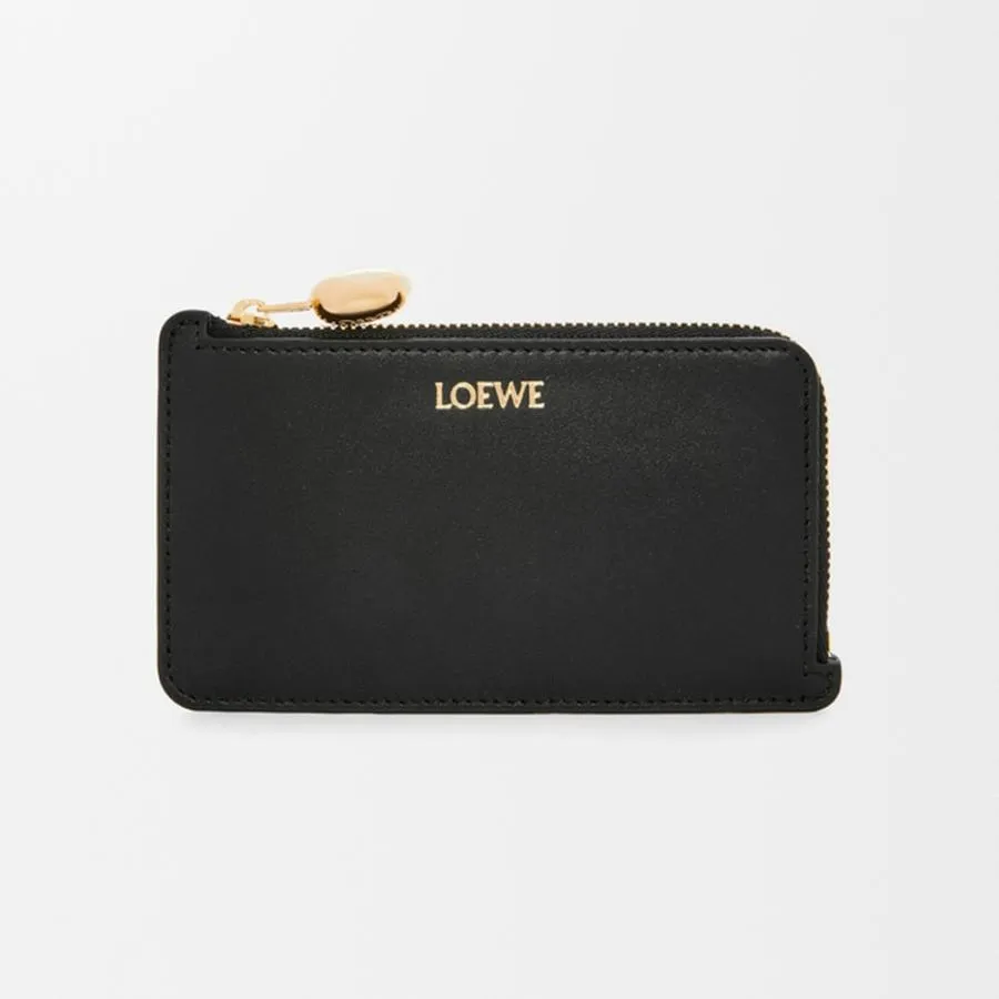 ロエベ LOEWE 2025秋冬レディース ぺブル コインカードホルダー（シャイニーナパカーフ）【ブラック 】【送料無料】【正規品】