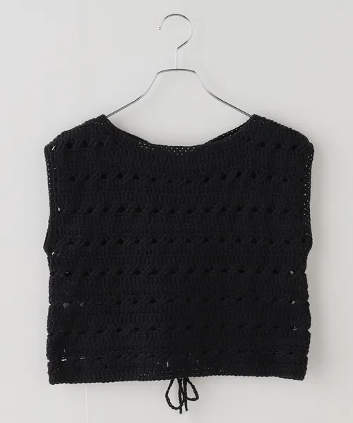 ニット セーター SEEALL/シーオールCROCHET TIED TOP レディース