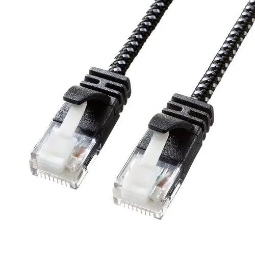 2025 クリスマス スマホ pc 機器 パーツ ケース スタンド アクセサリー 部品 マウス パット WEB LAN ルーター  デジタル関連  | サンワサプライ つめ折れ防止カテゴリ6A細径メッシュLANケーブル KB-T6AME-10BKW
